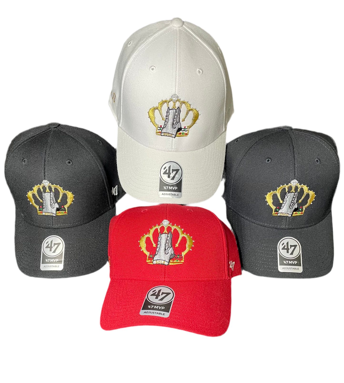 S.H.S Crown & Shoe Logo (Embroidery) ('47) baseball Caps